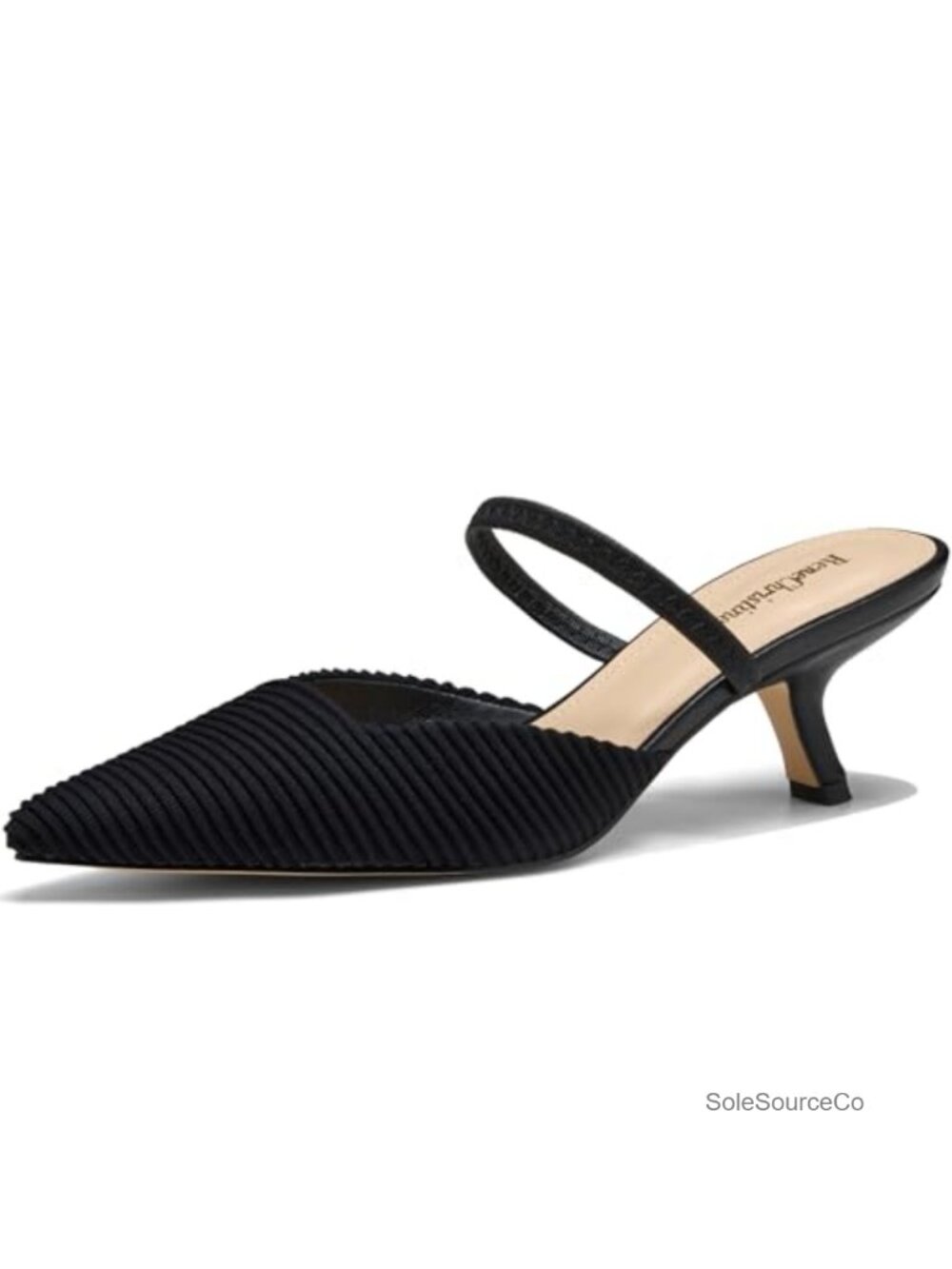 Women's Kitten Heel Slingback Pumps Pointed Toe Mule Convertible Strap Work